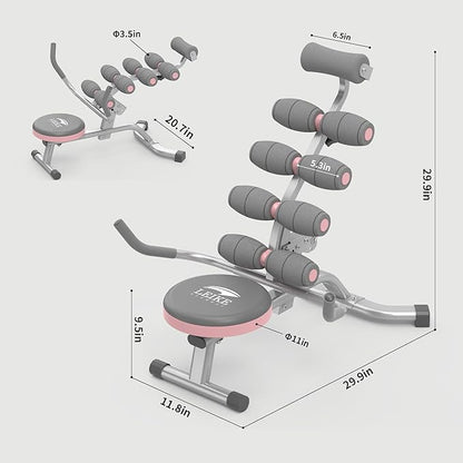 Leikefitness Back Relax Chair with Foam Roller Relieve 360° Rotating