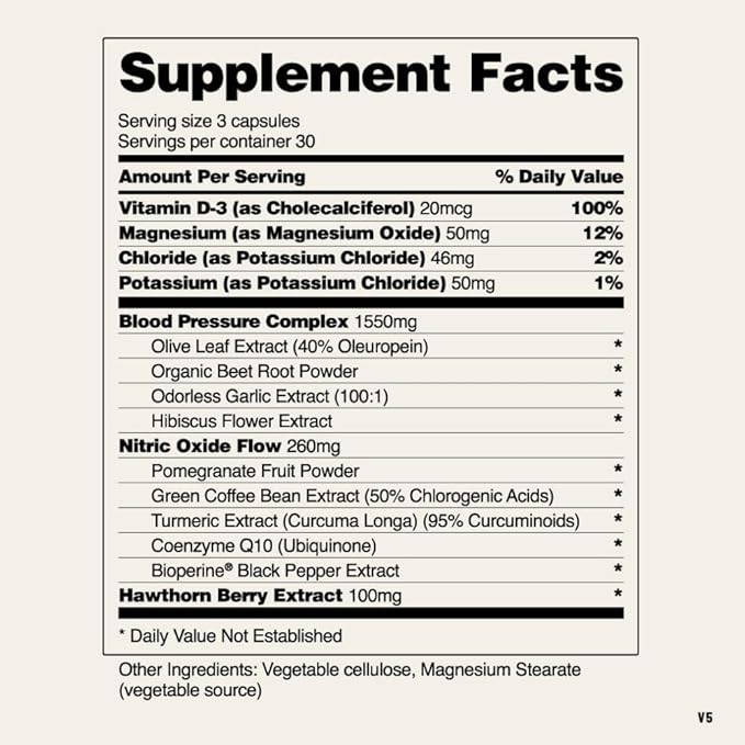 Snap Supplements Heart Health Supplements and Blood Circulation Supplements, 180 Capsules