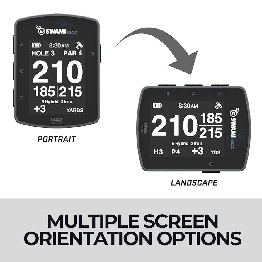 Swami KISS 2.0 Handheld Golf GPS Ragnefinder with Integrated Magnets - Grey
