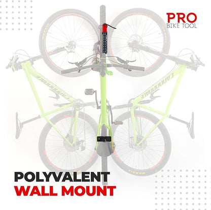 Pro Bike Tool Swivel Bike Rack, Wall Mount for Bicycles, Home, Garage, Vertical Hanging Rack for Storage, Secure Hook for MTB, Road, Hybrid Bikes