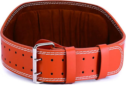 Genuine Leather Weight Lifting Belt for Men Double
