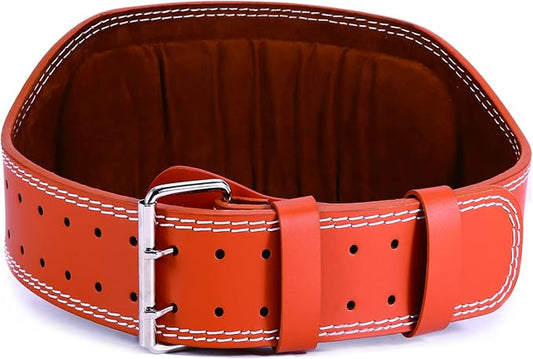Genuine Leather Weight Lifting Belt for Men Double