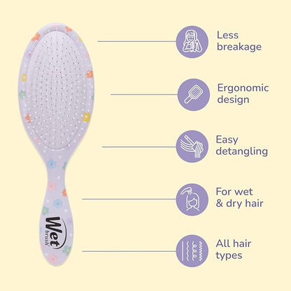 Wet Brush Original Detangling Hair Brush, Daisy (Hello Disney) - Ultra-Soft IntelliFlex Bristles - Detangler Brush Glide Through Tangles With Ease For All - For Women, Men, Wet & Dry Hair