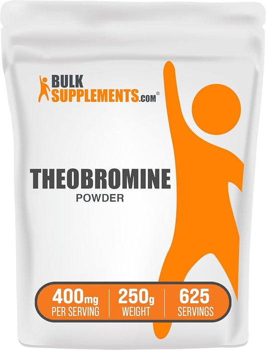 BulkSupplements.com Theobromine Powder - Theobromine Supplement, Nootropic Supplement - Energy Support, Gluten Free, 400mg per Serving, 625 Servings, 250g (8.8 oz) (Pack of 1)