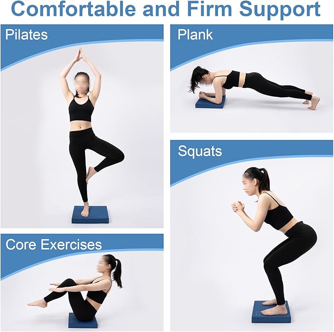 StrongTek Professional Foam Exercise Balance Pad - 15.8" 13" x 2", High-Density