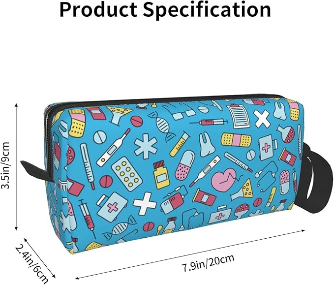 YISHOW Nurse Equipment Makeup Bag Adorable Travel Cosmetic Toiletry Organizer Case for Women