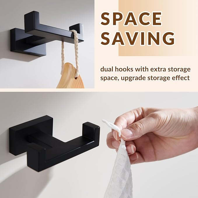 APLusee Double Robe Towel Hook
