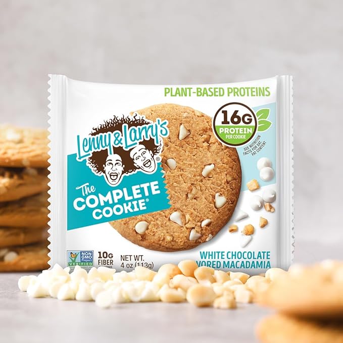 Lenny and Larry's The Complete Cookie, White Chocolate Macadamia, 4 Ounce (Pack of 12)