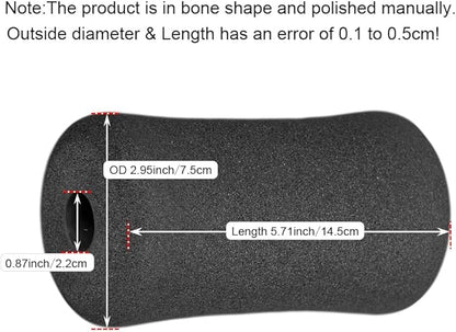 Sponge Foam Foot Pad Roller Pair 1-inch Rod 5.71" X 2.95" Od 0.87" Id)