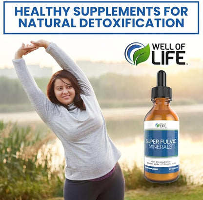 Super Fulvic Minerals: Herbal Detox - 2 oz. | 128 Servings. Nutrient-Rich Formula for Enhanced Absorption, Gut Health Support, and Antioxidant Protection. Made in USA.