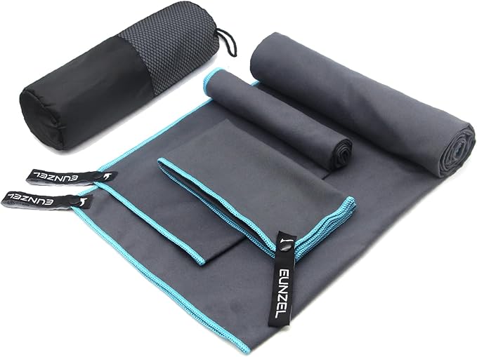 Eunzel Quick Dry Camping Towel 3 Size 1 Pack,Fast