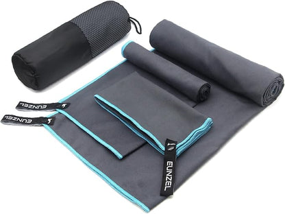 Eunzel Quick Dry Camping Towel 3 Size 1 Pack,Fast