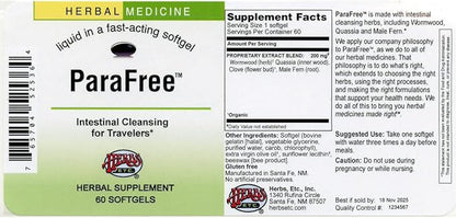 ParaFree Softgels 60 ct Herbs Etc