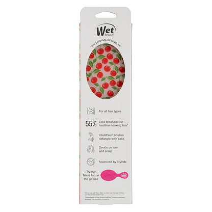 Wet Brush Original Detangler, Cherry (Tutti Fruitti), Ultra-Soft IntelliFlex Bristles Bristles Glide Through Tangles, Detangling Hair Brush, All Hair Types (Wet & Dry), Women & Men, Limited Edition