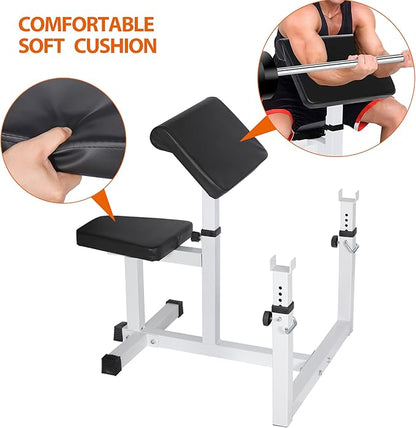ANT MARCH Preacher Curl Weight Bench Seated Arm 450lLBS