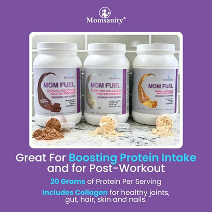 Dairy-Free Meal Replacement Protein Powder for Women - Plant & Collagen Protein Blend | 20g Protein (Dutch Chocolate)