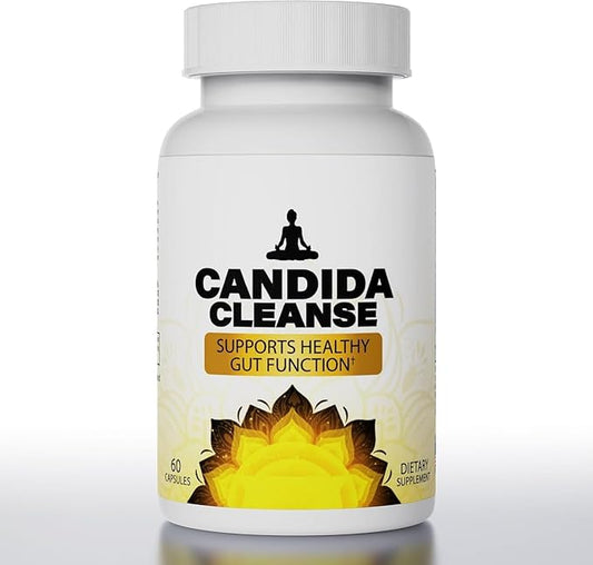 Candida Cleanse- Gut & Colon Support, Advanced Probiotic & Herbal Formula, Natural Herbal Formula, Oregano Leaf, Wormwood, Black Walnut, Caprylic Acid-1 for Men & Women, 60 Capsules