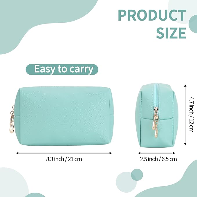 HAOGUAGUA Makeup Bag Pouch Purse Organizer Waterproof Travel Cosmetic Organizer for Women Girl Medium Size (Green-1pcs)