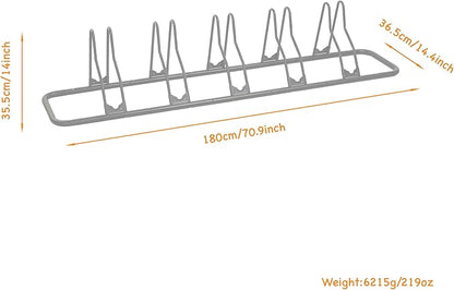 CyclingDeal Bike Rack Floor Parking Bike Stand for up to 6 Bicycles | Indoor, Home & Garage Storage Rack | Stable & Secure Bicycle Stand w/Tire Grooves Up to 29", Holding Plates & Custom Spacing