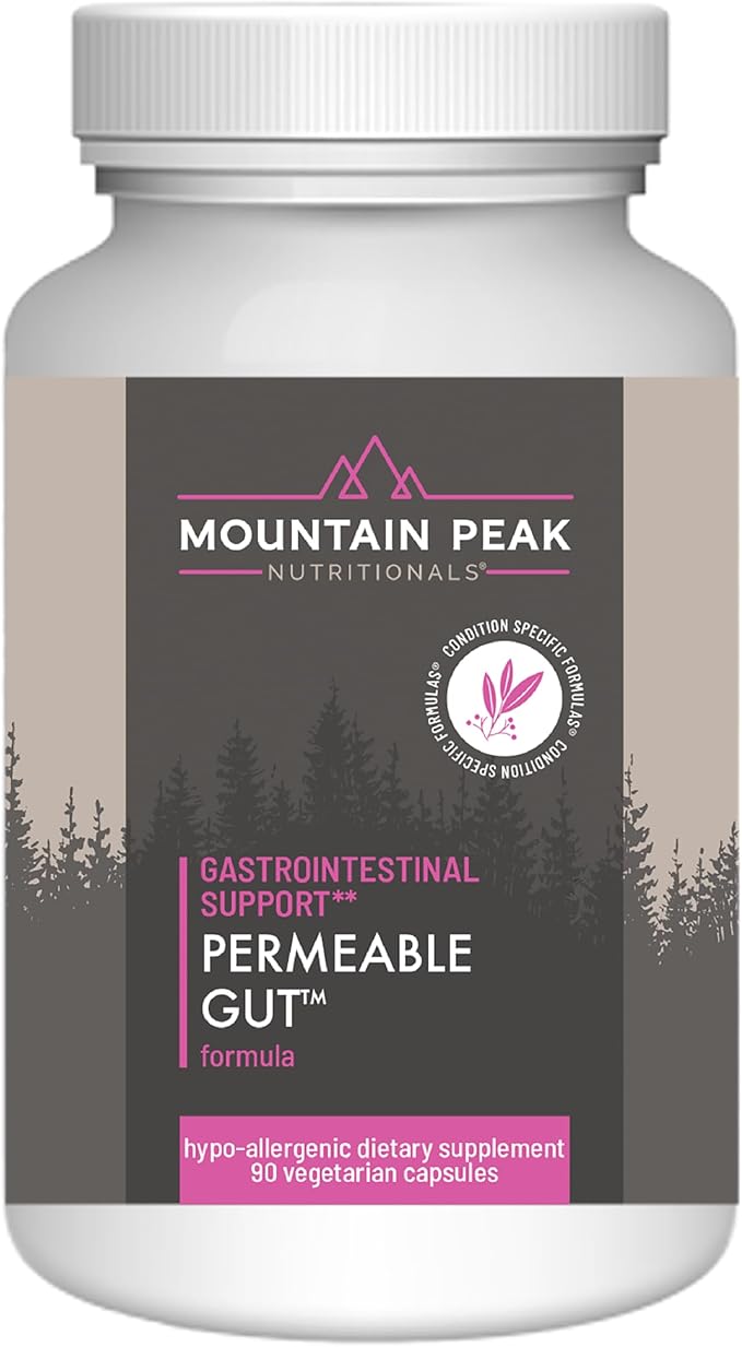 Mountain Peak Nutritionals Permeable Gut Formula - Helps Protect Stomach & Intestinal Lining - Leaky Gut & Gastro Support Supplement - Hypoallergenic Dietary Supplement (90 Vegetarian Capsules)