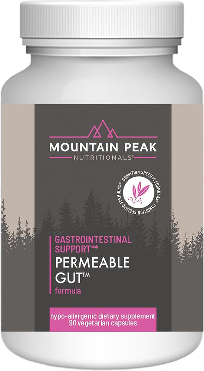 Mountain Peak Nutritionals Permeable Gut Formula - Helps Protect Stomach & Intestinal Lining - Leaky Gut & Gastro Support Supplement - Hypoallergenic Dietary Supplement (90 Vegetarian Capsules)