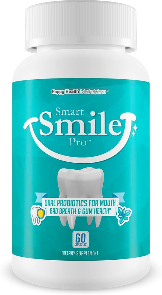 Smart Smile Pro - Our Best Oral Probiotics for Teeth and Gums - Oral Dental Probiotics - Probiotics for Teeth Health Supplement - Oral Probiotic Teeth Supplement - Probiotic Teeth Vitamins Supplements