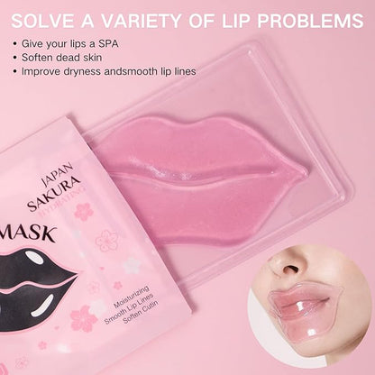 Sakura Skin Care Set, Women Gift Sets, Skin Care Kit with Face Cream, Face Serum, Eye Mask, Lip Mask, 5Pcs Face Sleeping Mask & 5Pcs Face Mud Mask, Skin Care Routine Kit for Women
