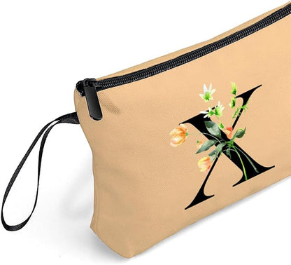 SEAMOON Happy Birthday Friendship Bridesmaid Team Gifts for Employees Women Mom Aunt Daughter Teenage Girl Personalized Make up Cosmetic Bag Travel with Mirror Mothers Day Christmas Graduation X