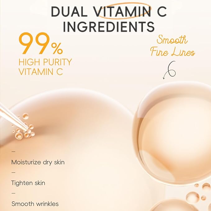 Skin Care Kit Vitamin C Women Gifts - Travel Essentials - 4PCS Antioxidant Facial Skin Care Products with Toner, Serum, Face & Eye Cream - Skincare for Girls 10-12(One Size, 4PCS Vitamin C Scent)