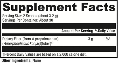 XYMOGEN OptiFiber Lean - 100% Natural and Soluble Propolmannan Fiber Powder - Supports Satiety, Cholesterol Metabolism, and Healthy Bowel Movements (3.39 oz)