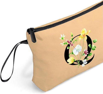SEAMOON Birthday Thank You Appreciation Monogrammed Gifts for Mom Aunt Teacher Sister Friend Coworkers Bride Bridesmaid Makeup Cosmetic Bag with Mirror Mothers Day Christmas Graduation Q