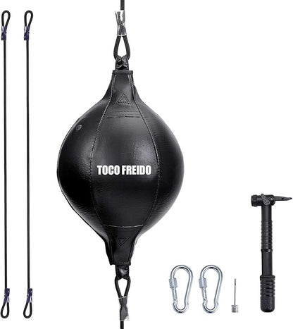 TOCO FREIDO Double End Punching Ball, Speed Bag with Difficulty Levels Boxing Reflex Ball with Headband, Perfect for Reaction, Agility, and Hand Eye Coordination Training