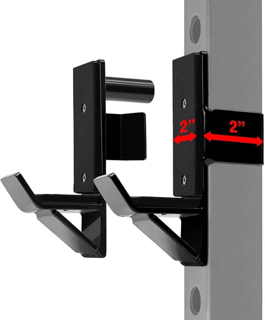 Yes4All Alloy Steel 2x2 J-Hooks Power Rack Attachments 1,000 lbs