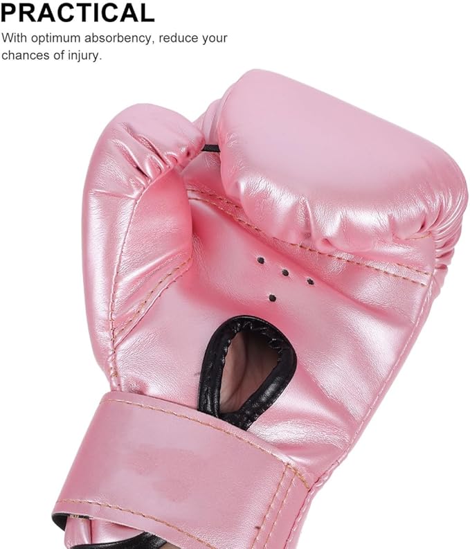 Garneck Kids Boxing Gloves Training Gloves Training Mitts Junior Punch PU Leather Sponge Filled for Toddler and Youth Red