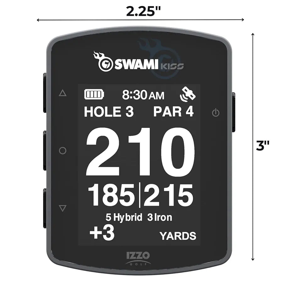 Swami KISS 2.0 Handheld Golf GPS Ragnefinder with Integrated Magnets - Grey