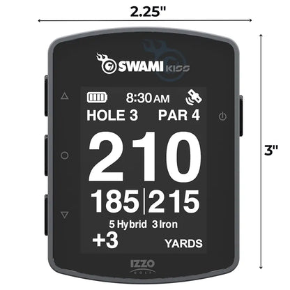 Swami KISS 2.0 Handheld Golf GPS Ragnefinder with Integrated Magnets - Grey