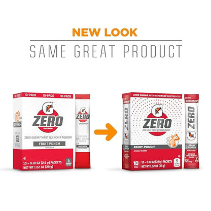 Gatorade G Zero Powder, Glacier Freeze, 0.10 oz Packets (120 Pack)