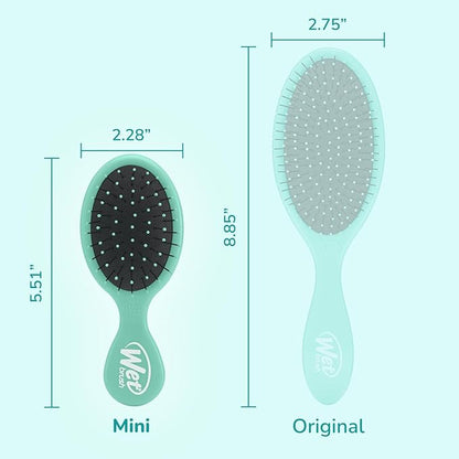 Wet Brush Squirt Detangling Brush, Amazon Exclusive Aqua, Mini Detangler, No Tangle Ultra-Soft IntelliFlex Bristles, Wet & Dry Styling Hairbrush for Women & Men, All Hair Types