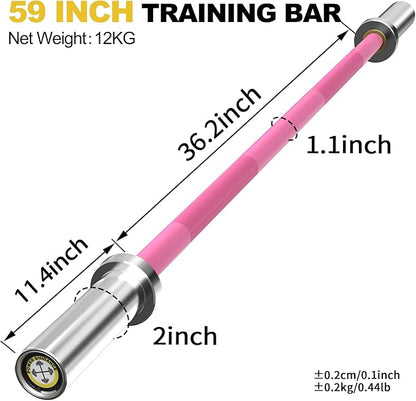 POWER GUIDANCE Chrome Olympic Barbell Bar 2 Inch 4ft/5ft/6ft