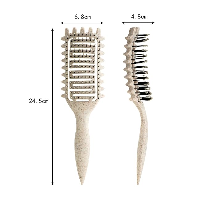 Curl Defining Brush,2024 Curly Hair Brush,Vented Hair Brush for Detangling, Shaping and Defining Curls For Women and Men Less Pulling (Green Purple)