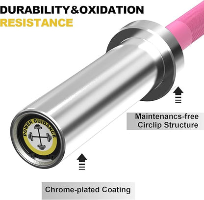 POWER GUIDANCE Chrome Olympic Barbell Bar 2 Inch 4ft/5ft/6ft