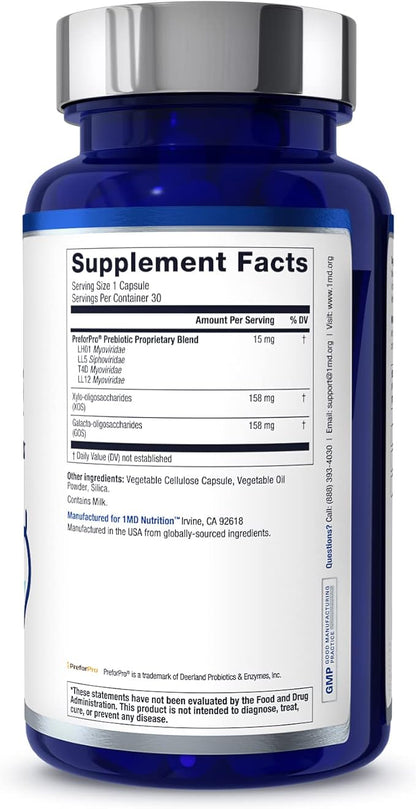 1MD Nutrition PreBioMD - Prebiotic with PreforPro | Support Healthy Digestion and Beneficial Bacteria
