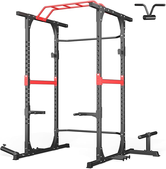 Power Cage, 1200lbs Capacity Power Rack with Adjustable