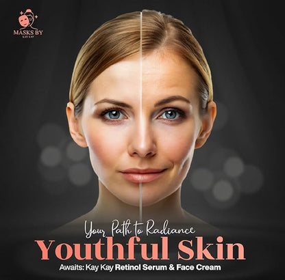 Retinol 3-Piece Set: Face Cream, Moisturizer, and Firming Serum for Women - Skin Care Exfoliant