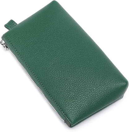 PU Leather Makeup Simple and Convenient Handbag Small Exquisite Storage Bag (Pu/Forest Green)