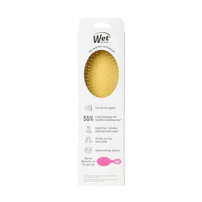 Wet Brush Original Detangler, Rays (Sun Days), Ultra-Soft IntelliFlex Bristles Glide Through Tangles, Detangling Hair Brush (Wet & Dry), Women & Men, Limited Edition