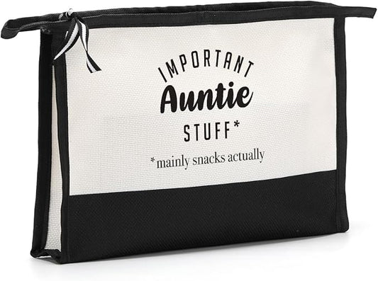 Aunt Gifts Makeup Bag - Aunt Birthday & Ideas for Women - Cosmetic Bag