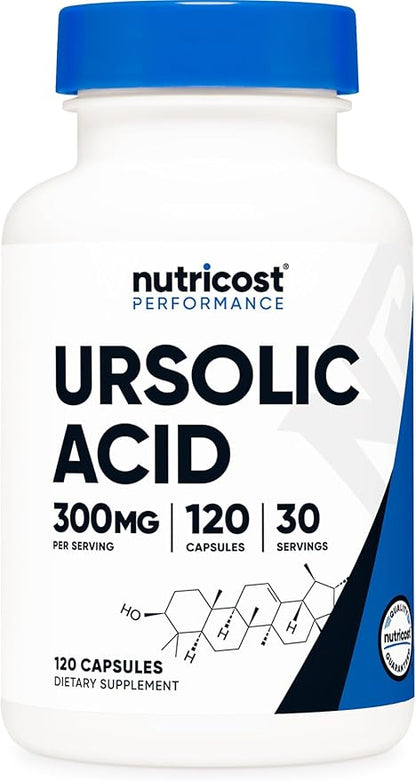Nutricost Ursolic Acid 300mg, 120 Capsules - Vegetarian, Non GMO, Gluten Free, Soy Free
