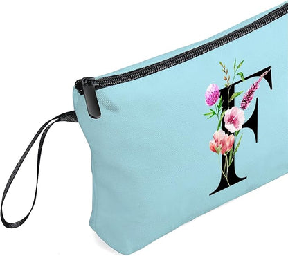 SEAMOON Birthday Thank You Appreciation Monogrammed Gifts for Mom Aunt Teacher Sister Friend Coworkers Bride Bridesmaid Makeup Cosmetic Bag with Mirror Mothers Day Christmas Graduation F
