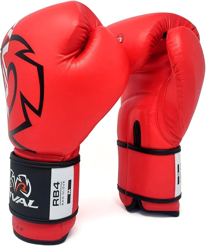 RIVAL Boxing RB4 Econo Bag Gloves, Hook and Loop Closure - Synthetic PU Outer Shell for Extra Durability and Performance